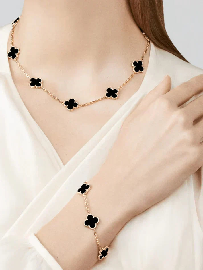FORTUNATO CLOVER BRACELET | BLACK